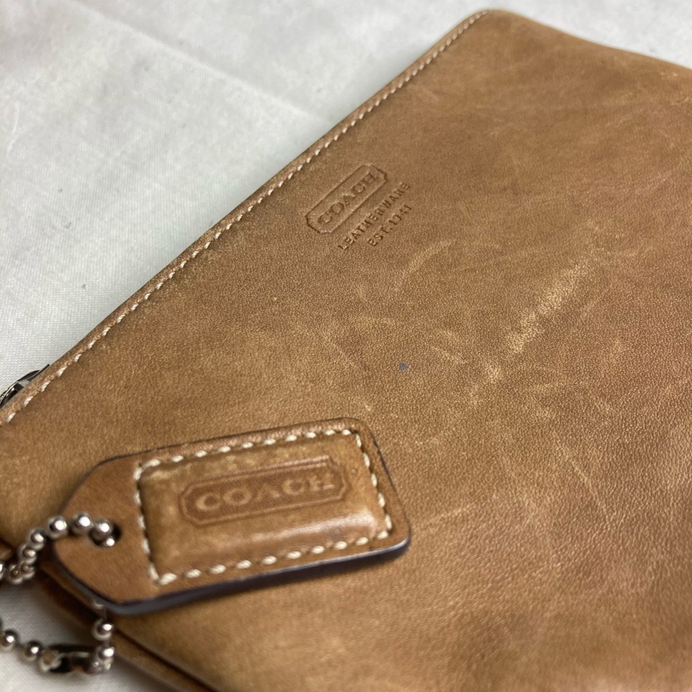 Brown/tan Coach Wristlet/wallet